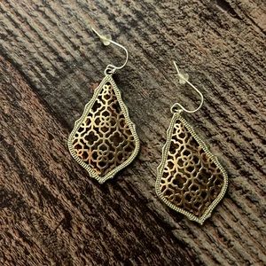 Kendra Scott Addie Rose Gold & Gold Drop Earrings